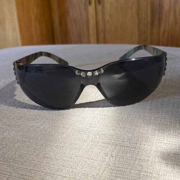 Sunglasses Camo Frame with Gray Lens with light gray Swarovski Crystal Accents - Picture 2 of 15